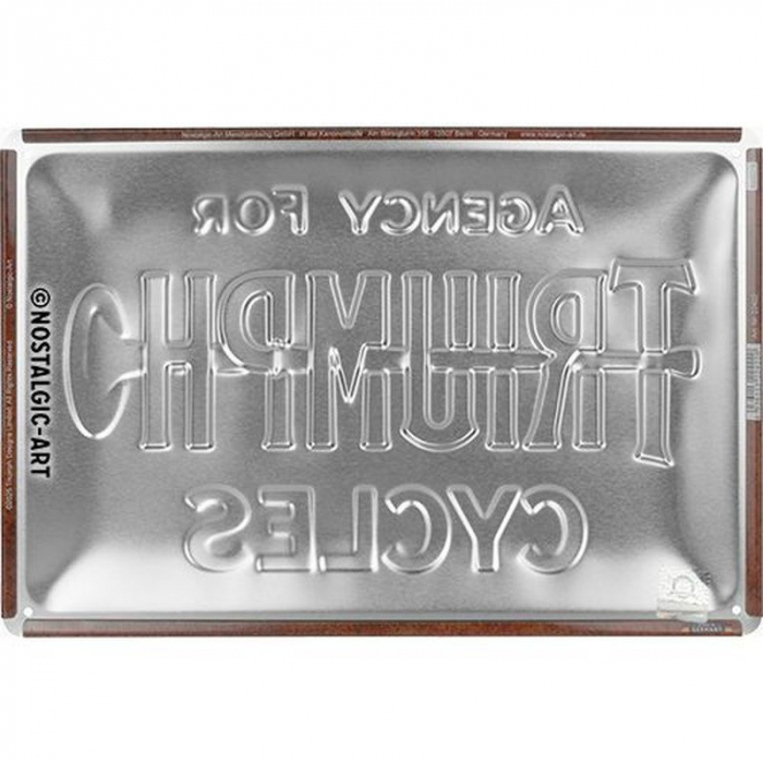 Blechschild Triumph Cycles 3